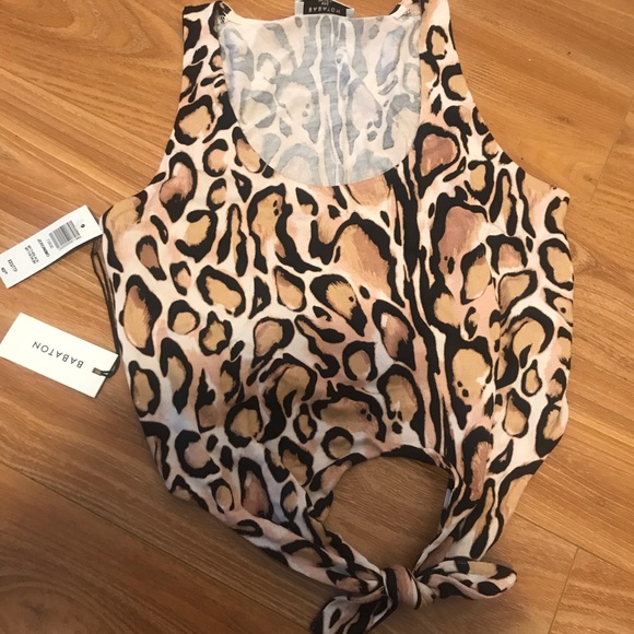 Babaton Jeronimo top sz xxs in leopard - Picture 2 of 5
